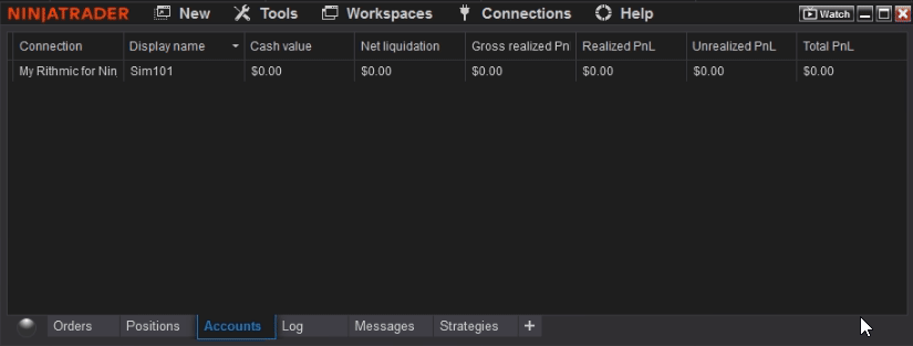 Creating a new SIM account for each template set in NinjaTrader 8