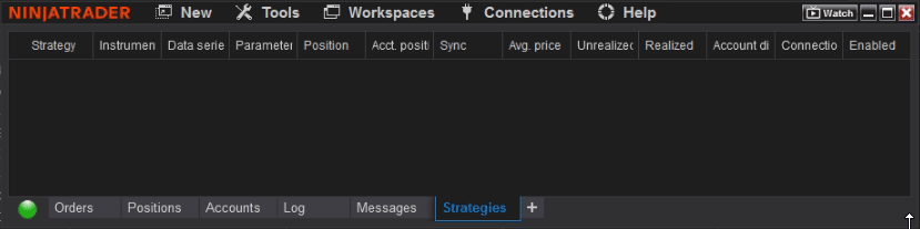 Adding J Strategy entries in the Strategies tab and loading templates